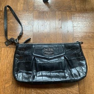 Vintage Coach Crocodile Embossed “Madison” Clutch/Wristlet